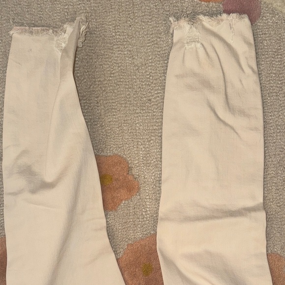 J Brand Women's Distressed Cream Ankle Jeans - Picture 13 of 16